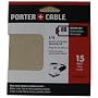 Porter-Cable 762800815 1/4 Sheet 80 Grit Adhesive-Backed Sanding Sheets - 15 Pack