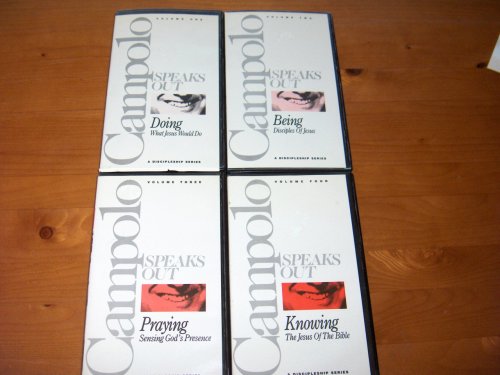 Campolo Speaks Out - VHS Set: Being Disciples of Jesus/Doing What Jesus Would Do/Praying Sensing God's Presence/Knowing The Jesus of the Bible under Campolo, Tony in The Books Store