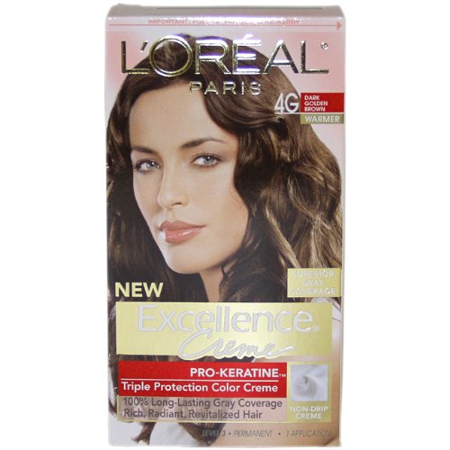 L'Oreal Paris, Excellence Crème Colorant With Pro-Keratine Complex, Dark Golden Brown