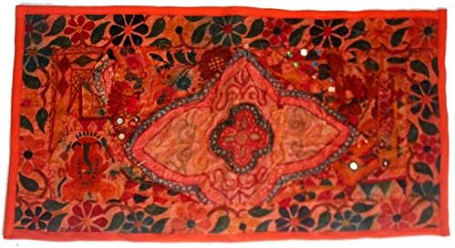 Indian Handmade Hand Embroidered Banjara Tapestry Wall Hanging Mirror Work Decoration Creative Art