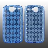 Google Nexus one Charger+Screen+ Case Argyle Clear Blue