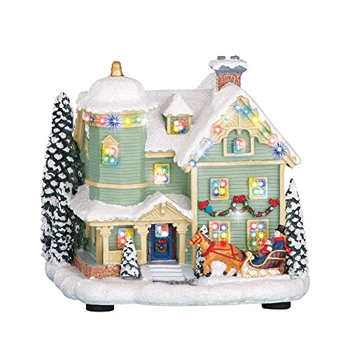 Fiber Optic Victorian Christmas Village House