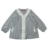 【H28年春物】 nico hrat(ニコフラート) 製品洗い加工済み 綿レーヨン天竺水玉使い長袖カーディガン 120cm/MG NO.B-260601