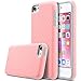 ULAK iPod Touch 6 Case,iPod Touch 5 Case,[SLICK ARMOR] Slim-Protection Hybrid Case Hard Cover - Retail Packaging - Baby Pink+Grey