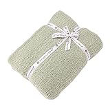 【KASHWERE】カシウェア スローブランケット 単色 BLANKET SOLID THROW T-30-24-52 セージ（135×183cm）