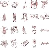 Brother PES Embroidery Card VICTORIAN CHRISTMAS REDWORK