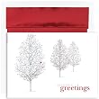 Snowy Tree line Holiday Cards -