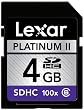 Lexar SDHC 4 GB Class 6 Flash Memory Card 100x Jewel Case Envelope Bulk LSD4GBBE100