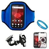 Blue Moisture Resistant Protective Neoprene Exercise Workout Armband with A ....