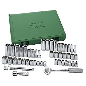 SK 94549 49 Piece 3 8 Drive 6 Point Fractional Metric Socket Set