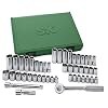 SK 94547 47 Piece 3/8-Inch Drive 6 Point Standard and Deep Socket Set with 20 Piece 1/4-Inch to 7/8-Inch and 24 Piece 6-Millimeter to 19-Millimeter Assortments