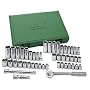 SK 94547 47 Piece 3/8-Inch Drive 6 Point Standard and Deep Socket Set with 20 Piece 1/4-Inch to 7/8-Inch and 24 Piece 6-Millimeter to 19-Millimeter Assortments