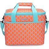 MIER 18L Large Soft Cooler Picnic Bag Portable Women Lunch Box Carrier, Bright Orange Color