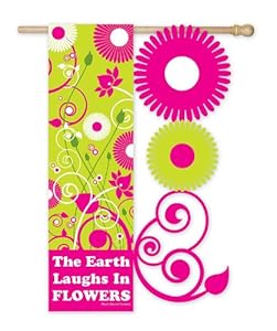 The Earth Laughs Sculpted Artistic Blend Regular Size Flag