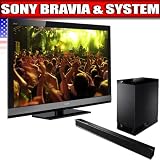 Sony Bravia EX700 Series 46-Inch LED HDTV, Black, Black + Sony Virtual 5.1 Channel Sound Bar - Black (HTCT150)
