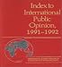 Book Index to International Public Opinion, 1991-1992 (Index to International Public Opinion)
