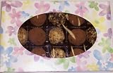 Scott's Cakes Cocoa Covered Dark and Pecan Dark Chocolate Truffles 1 Pound Daisy Box