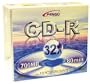 10-pack CDR Media 32x 700MB 80min Slim Jewel Case Pengo Branded
