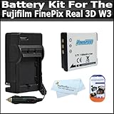 Battery And Charger Kit Includes Extended Replacement NP-50 (1100 mAH) Batt ....