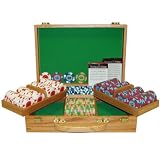 300 World Tophat & Cane Paulson Clay Chips w/Oak Case