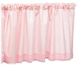 51EFEHF154L. SL160  Tadpoles Basics Gingham Rod Pocket Window Valance, Pink