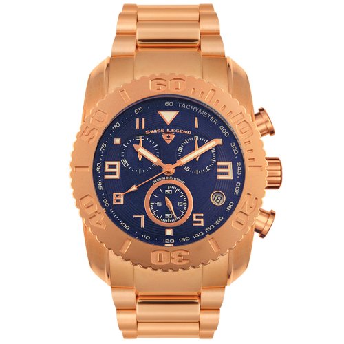 Swiss Legend Mens 20118-RG-33 Commander Chronograph Rose Gold-Tone Watch