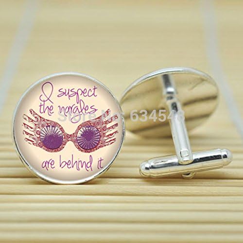 Pretty Lee Luna Lovegood You'Re Just As Sane As I Am Harry Potter In Silver Cufflinks Glass Cabochon Cufflinks C3773