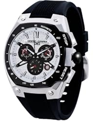 Jorg Gray JG8300-22 Round Watch with Integrated Silicone Straps with Steel buckle