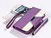 iPhone 5s Case,iPhone 5 Case,ULAK iPhone SE Wallet Case Synthetic Leather Wallet Case Stand with Card Slots for iPhone 5/5S/SE(Purple+White)