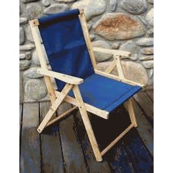 Highlands Deck Chair - Navy Blue by Blue Ridge