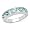 3.20 Carat Genuine Blue Topaz Channel-Set Silver Ring