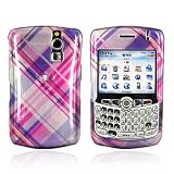 for Blackberry Curve 8330 Hard Case Pink Purple Plaid