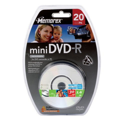 Memorex 30 min./1.4 GB Mini DVD-R (20-Pack)
