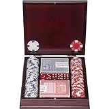 100 Chip Ace/King Suited 11.5g Set w/Beautiful Mahogany Case