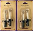 Wine Stopper-Stainless Steel with Black Bottoms(two per pack)TWO PACKS
