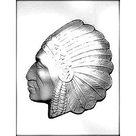 Buy 7-1 4 INDIAN CHIEF CHOCOLATE CANDY MOLD now!