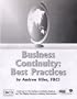 Business Continuity: Best Practices