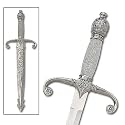 Knight Commander Silver Striker Medieval Dagger w/ Metal Scabbard