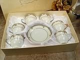 Baby Keepsake: 6 cup 6 saucer in square box 2 tone (Set of 72)