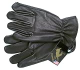 Top Grain Deerskin Glove, w/ Thinsulate Lining (BLACK)