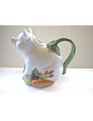 Fitz and Floyd WHITE PIG WITH VEGETABLES Teapot (1993)