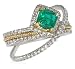 Crystal Emerald set in a Story of Micro Pave title=