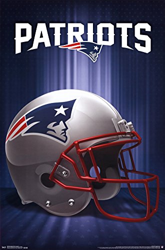 New England Patriots Helmet Logo NFL Sports Poster 22 x 34in