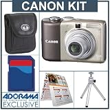cheap Canon Powershot A1000 IS Camera Kit, Brown with 4 GB SD Memory Card, Camera Bag, Table Top Tripod, EZ Digital Photography Guide