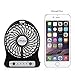 efluky 3 Speeds Portable mini LED Light Table Fan (Black)