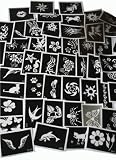 100 Adhesive Stencil, Glitter Tattoos or Face Painting