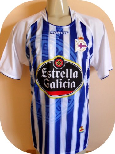 DEPORTIVO LA CORUÑA-SPAIN-SOCCER JERSEY SIZE LARGE .NEW.STOCK LIQUIDATION.