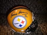 FRANCO HARRIS SIGNED AUTOGRAPHED MINI HELMET PITTSBURGH STEELERS COA