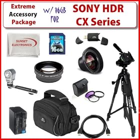Ultimate Accessory Package for Sony CX360V, CX560V, CX700V Camcorders