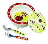 Sugar Booger "Lady Bug" Feeding Collection Covered Bowl Gift Set